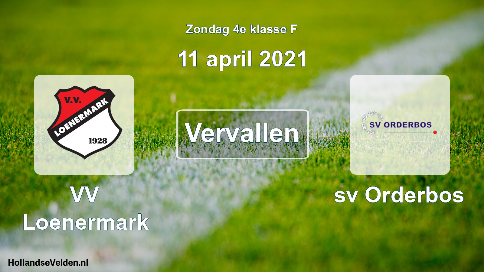 Scheduled Match: VV Loenermark - sv Orderbos (11 April 2021)