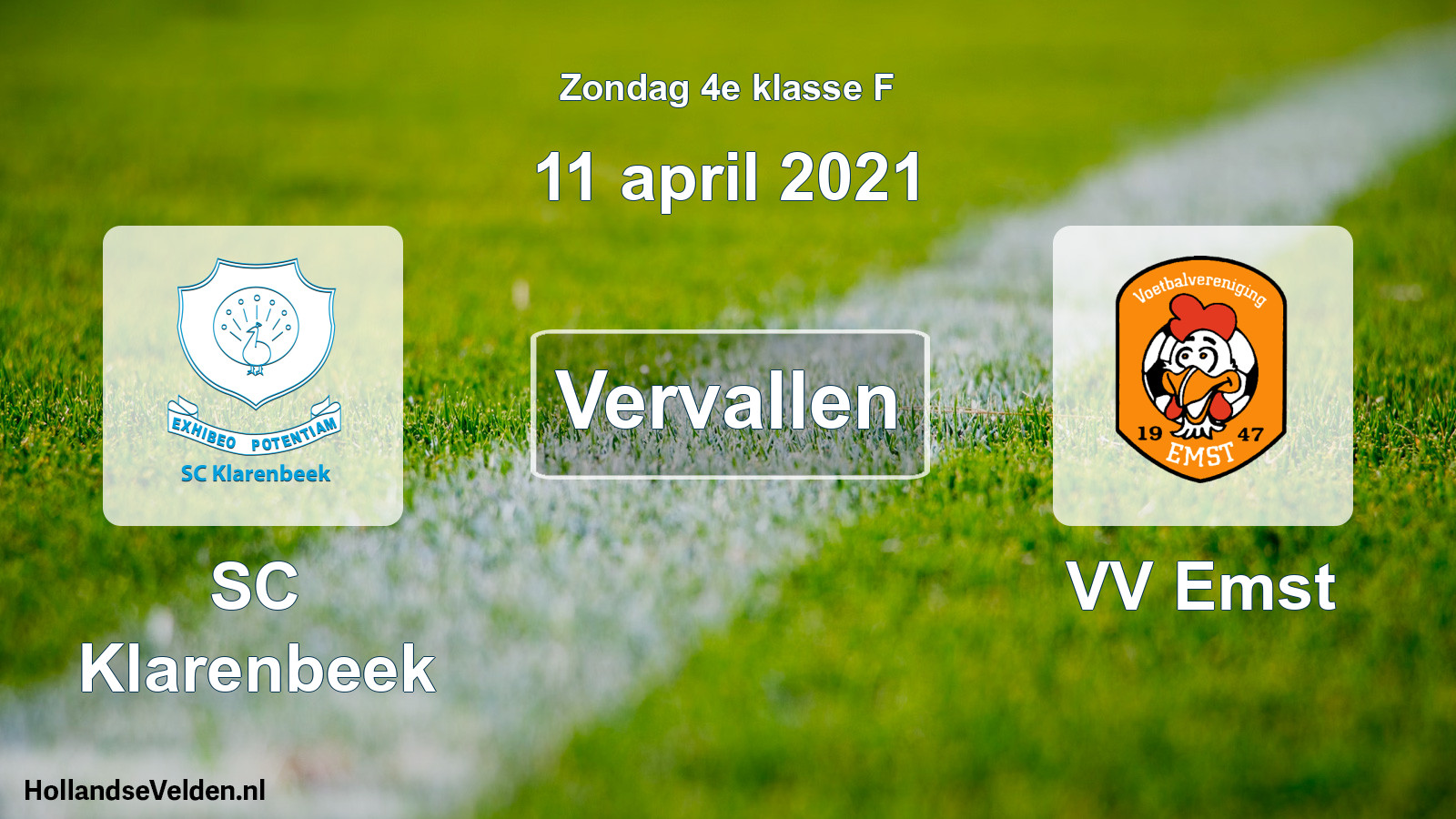 Scheduled Match: SC Klarenbeek - VV Emst (11 April 2021)