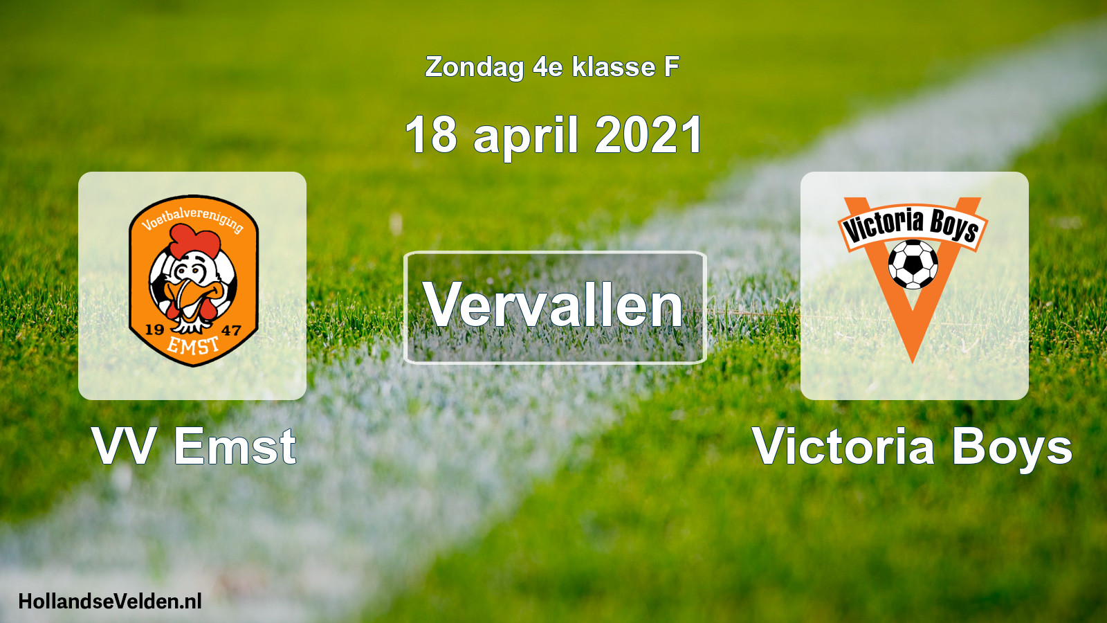 Scheduled Match: VV Emst - Victoria Boys (18 April 2021)