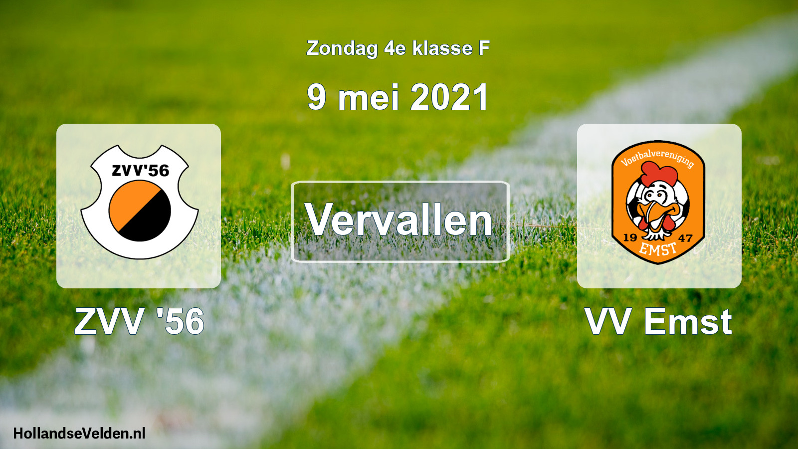 Scheduled Match: ZVV '56 - VV Emst (9 May 2021)