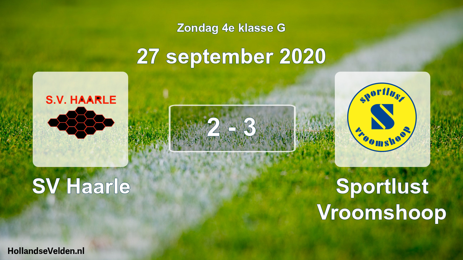 Total number of matches played: SV Haarle - Sportlust Vroomshoop 2 - 3 (27 September 2020)