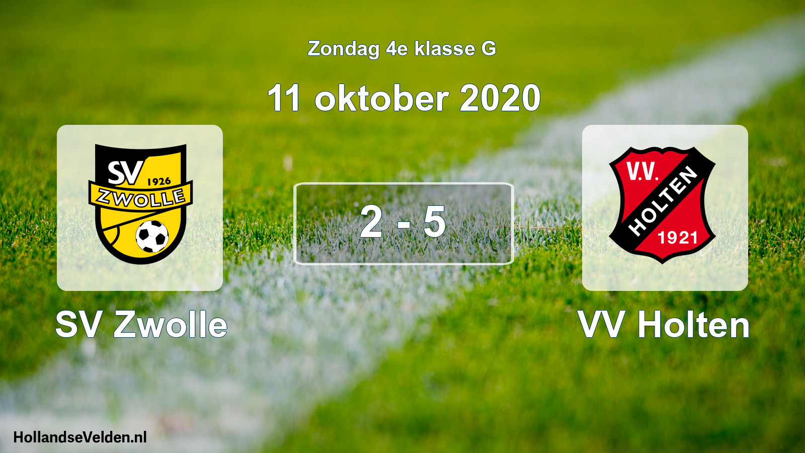 Total number of matches played: SV Zwolle - VV Holten 2 - 5 (11 October 2020)