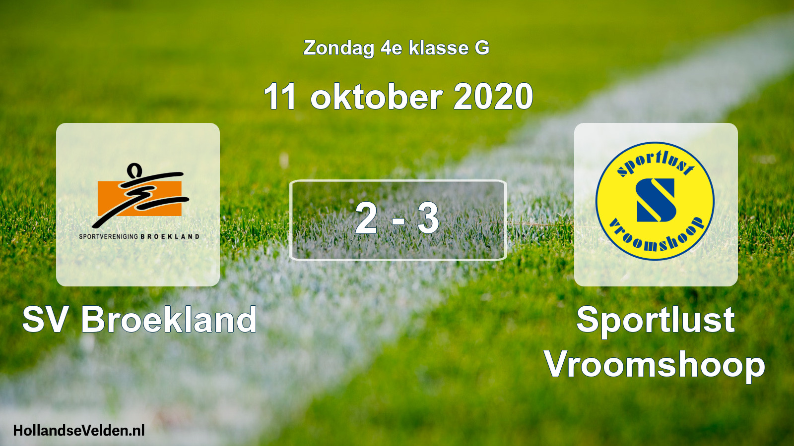 Total number of matches played: SV Broekland - Sportlust Vroomshoop 2 - 3 (11 October 2020)