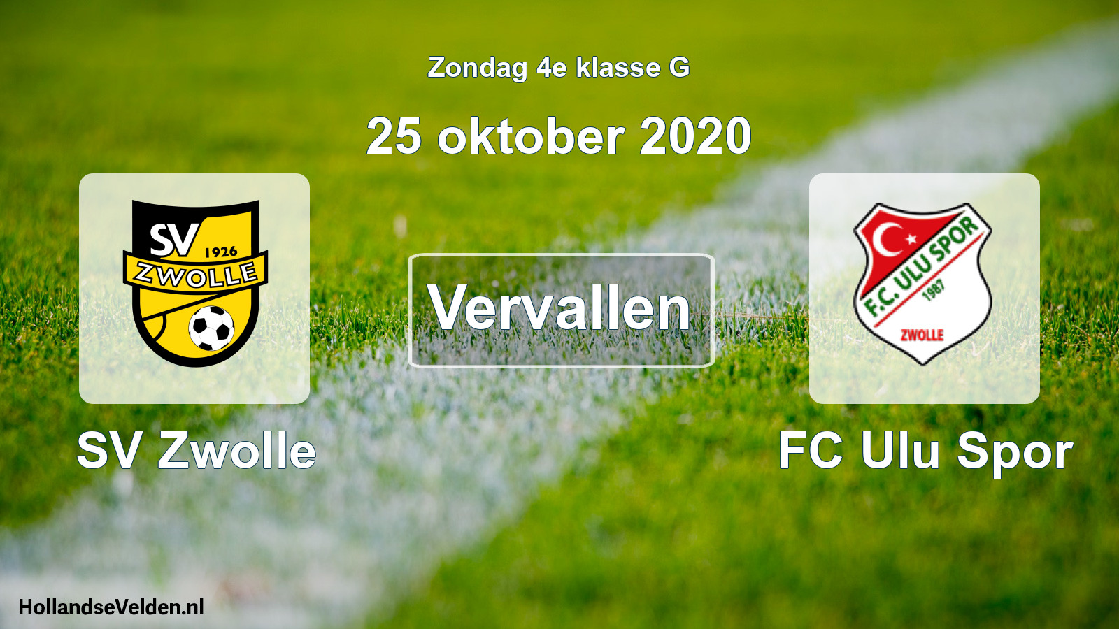 Scheduled Match: SV Zwolle - FC Ulu Spor (25 October 2020)