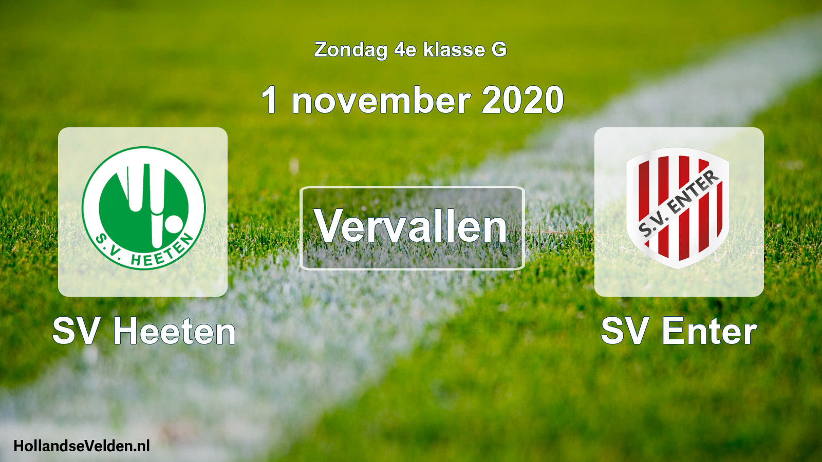 Scheduled Match: SV Heeten - SV Enter (1 November 2020)