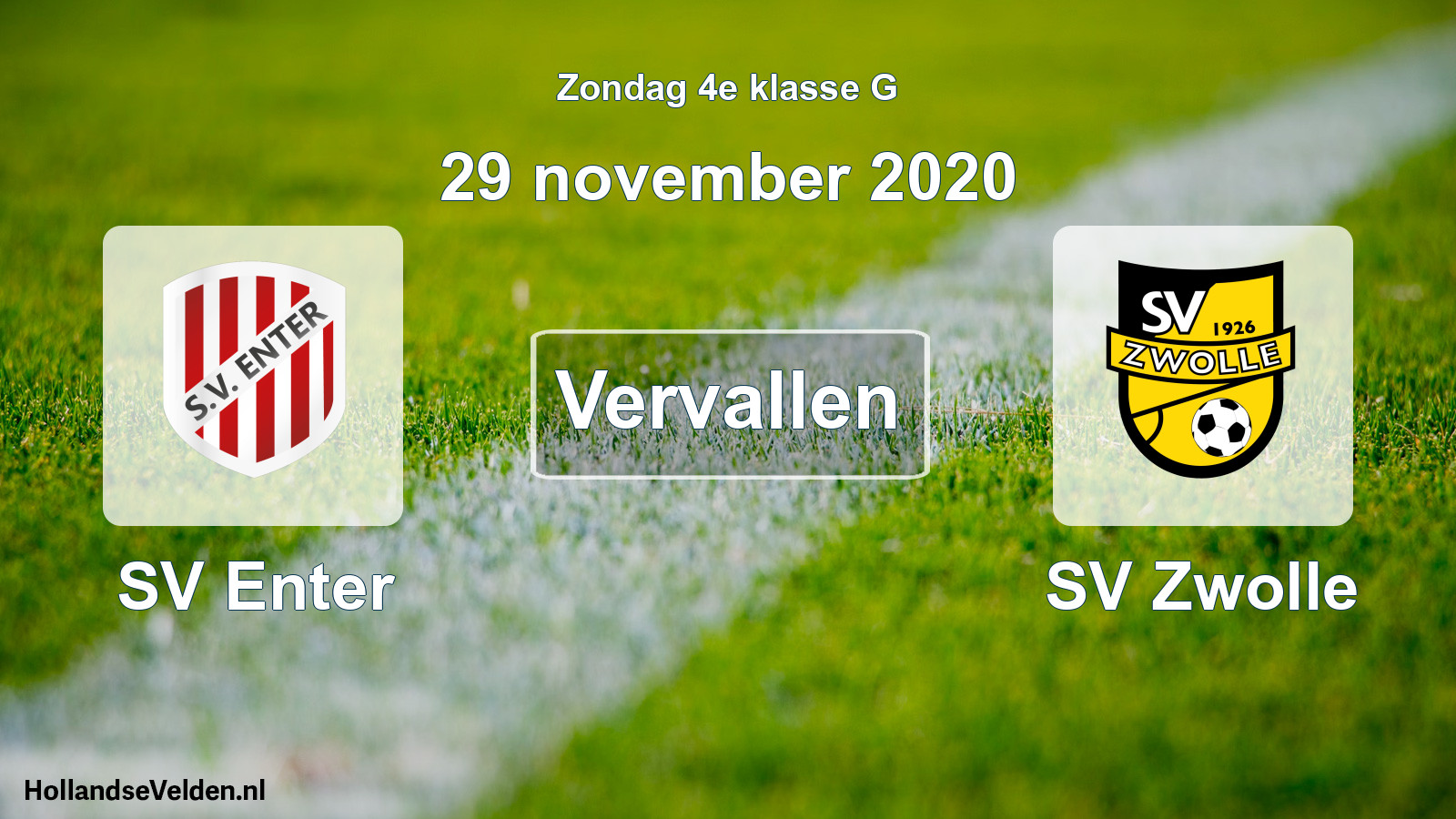 Scheduled Match: SV Enter - SV Zwolle (29 November 2020)