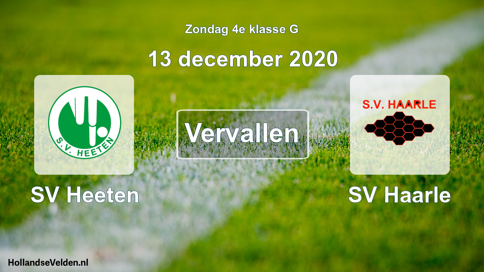 Scheduled Match: SV Heeten - SV Haarle (13 December 2020)