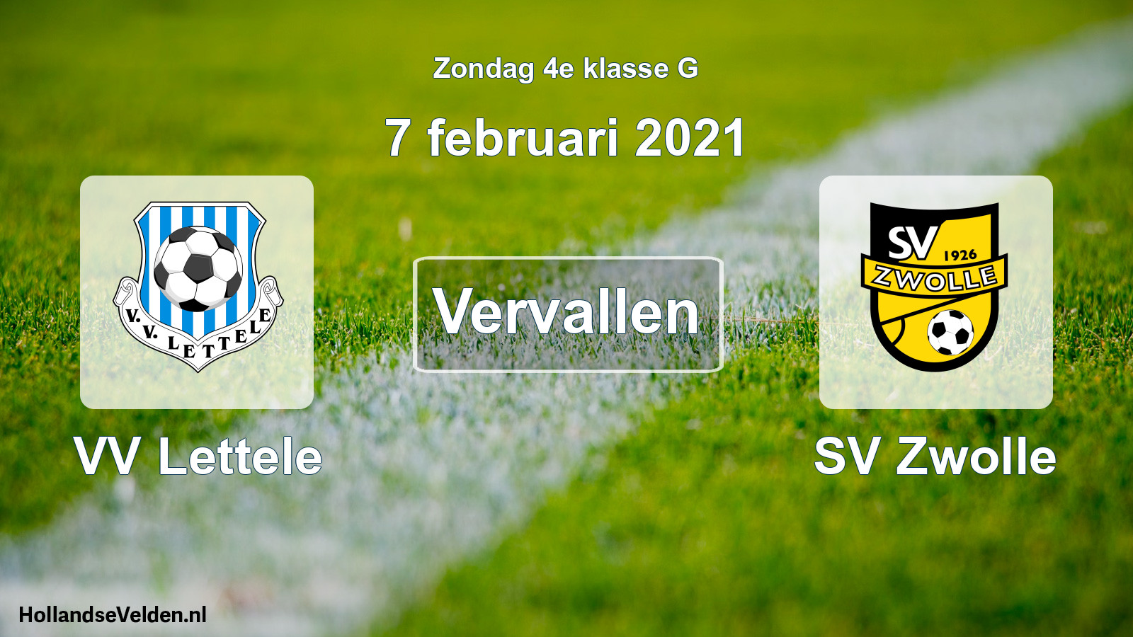Scheduled Match: VV Lettele - SV Zwolle (7 February 2021)