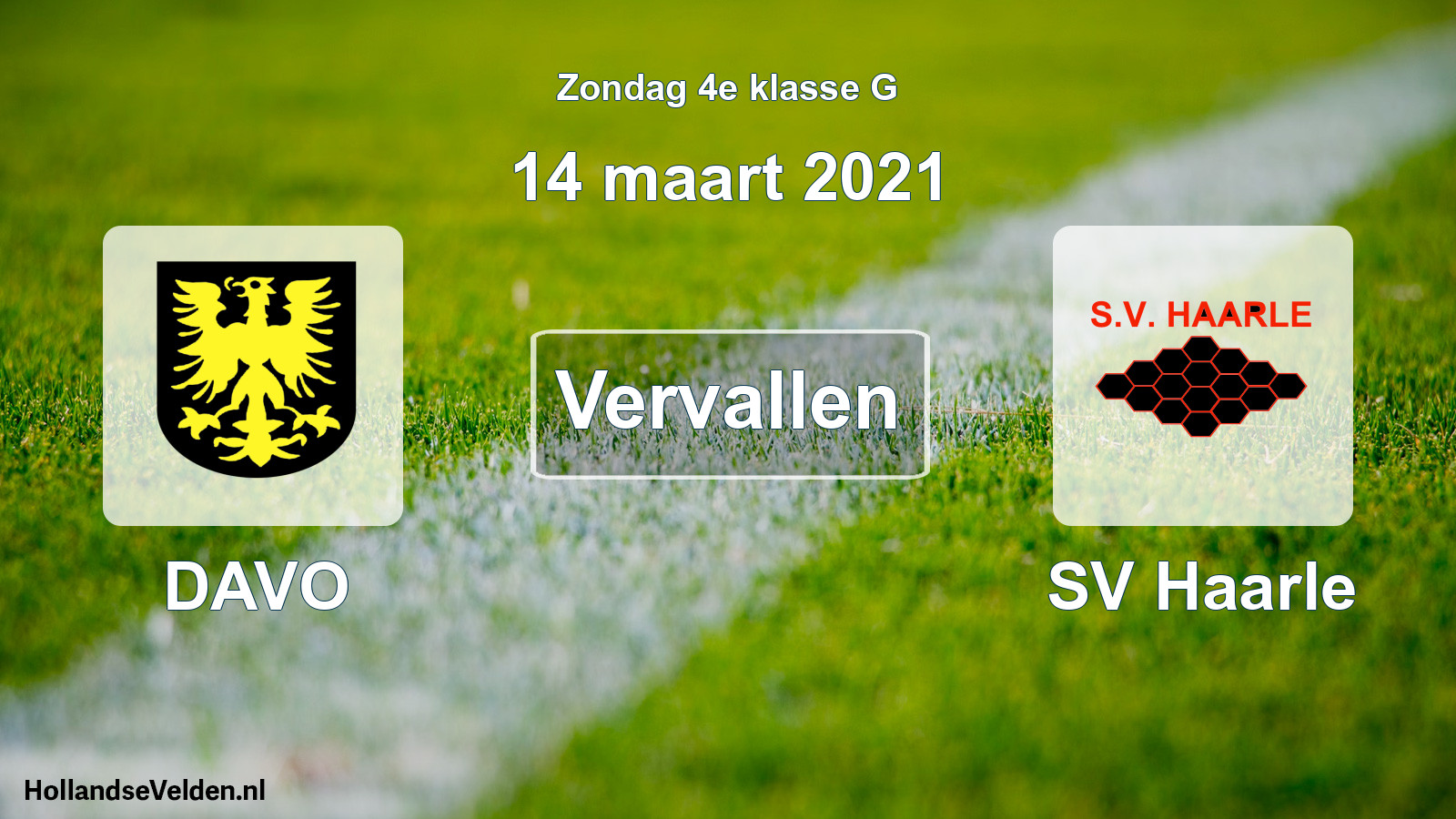 Scheduled Match: DAVO - SV Haarle (14 March 2021)