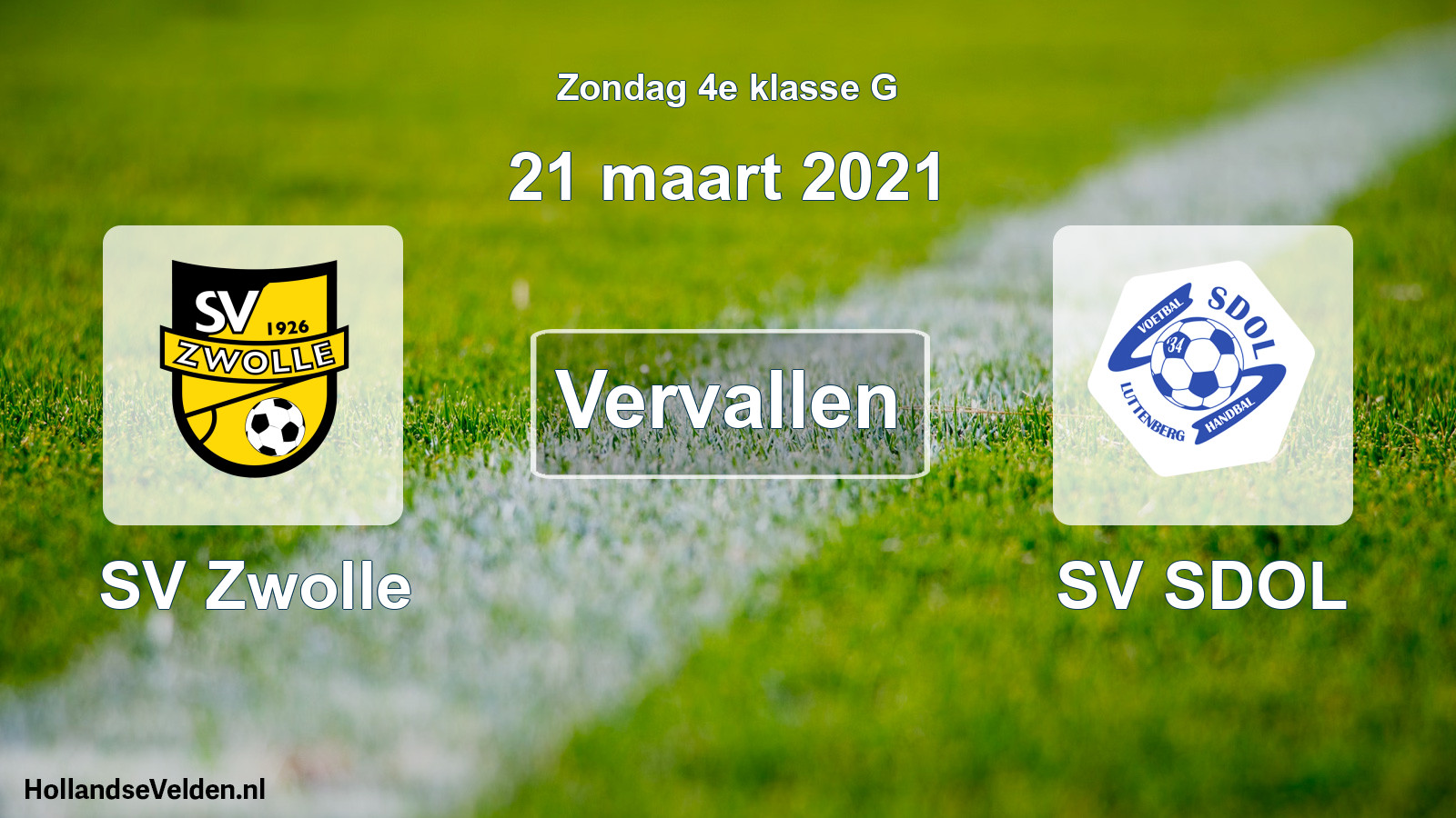 Scheduled Match: SV Zwolle - SV SDOL (21 March 2021)