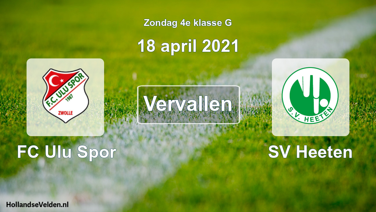 Scheduled Match: FC Ulu Spor - SV Heeten (18 April 2021)