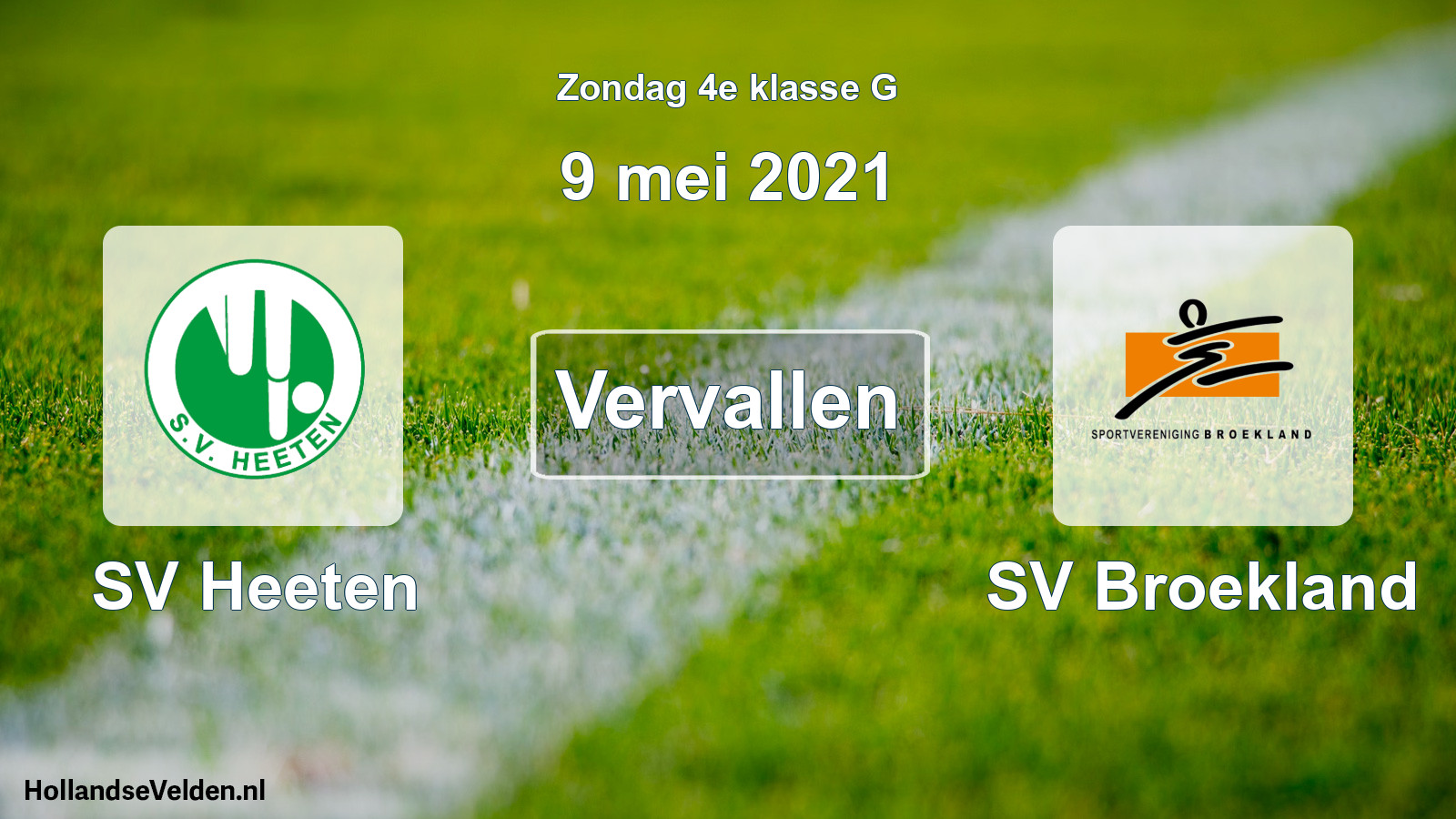 Scheduled Match: SV Heeten - SV Broekland (9 May 2021)