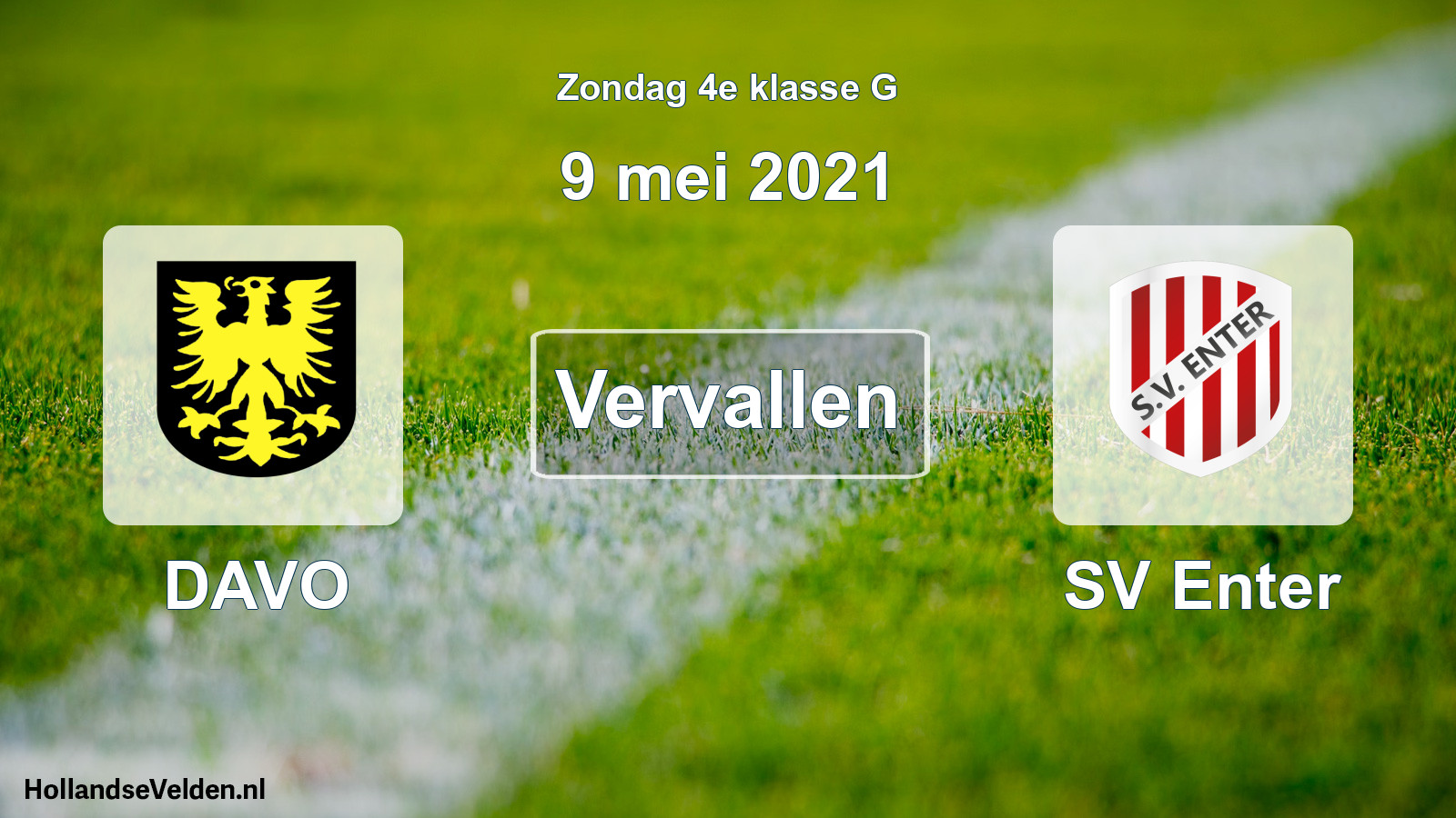 Scheduled Match: DAVO - SV Enter (9 May 2021)