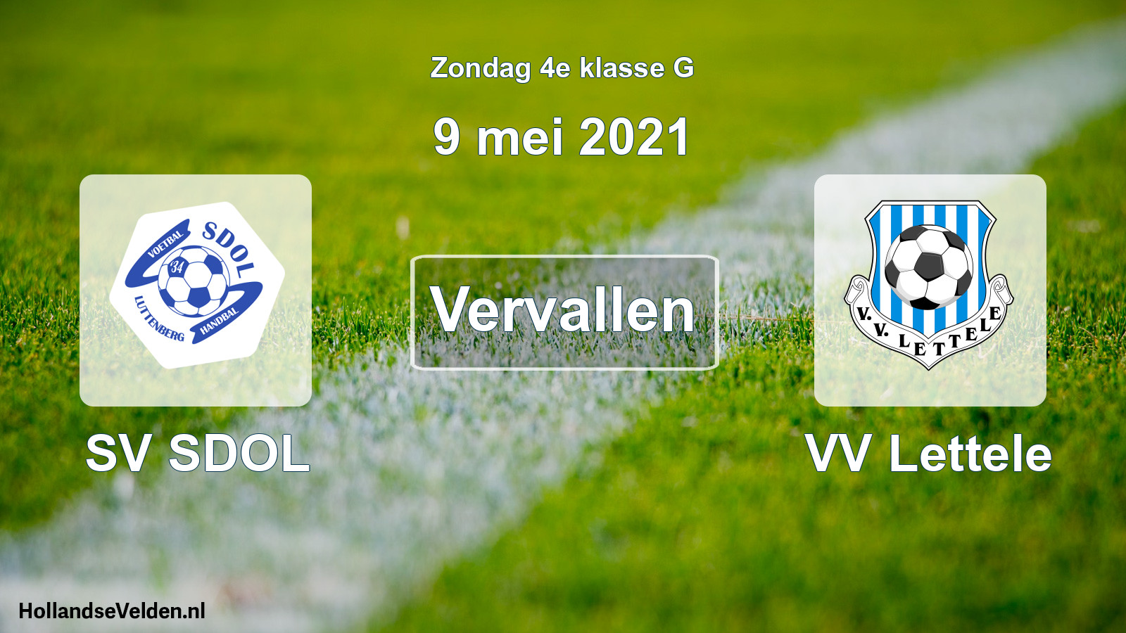 Scheduled Match: SV SDOL - VV Lettele (9 May 2021)