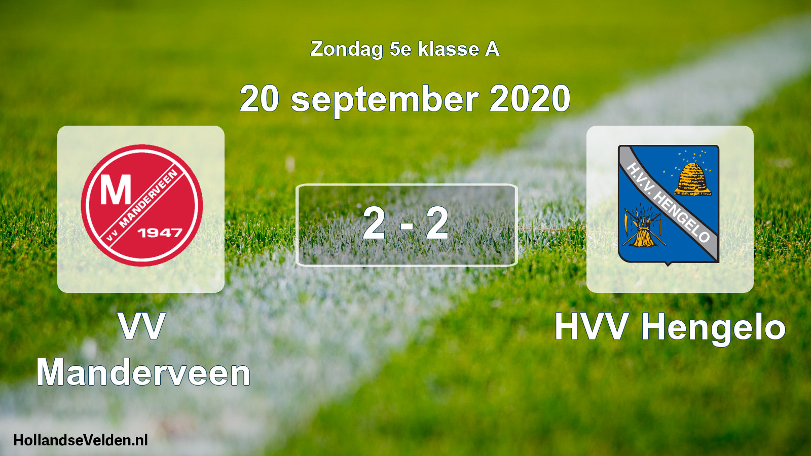 Total number of matches played: VV Manderveen - HVV Hengelo 2 - 2 (20 September 2020)