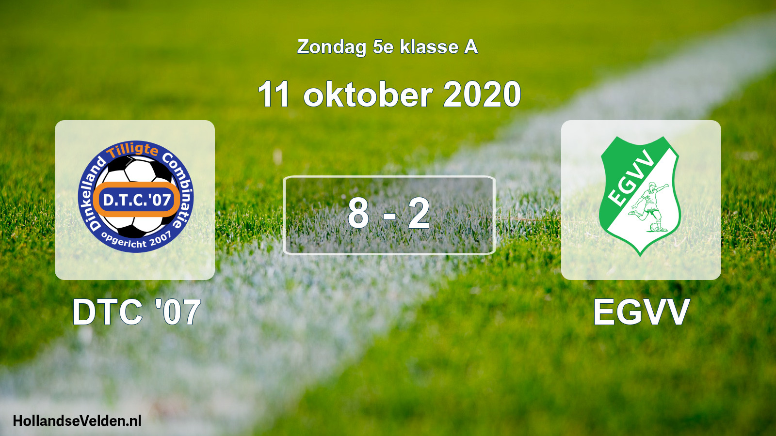 Total number of matches played: DTC '07 - EGVV 8 - 2 (11 October 2020)