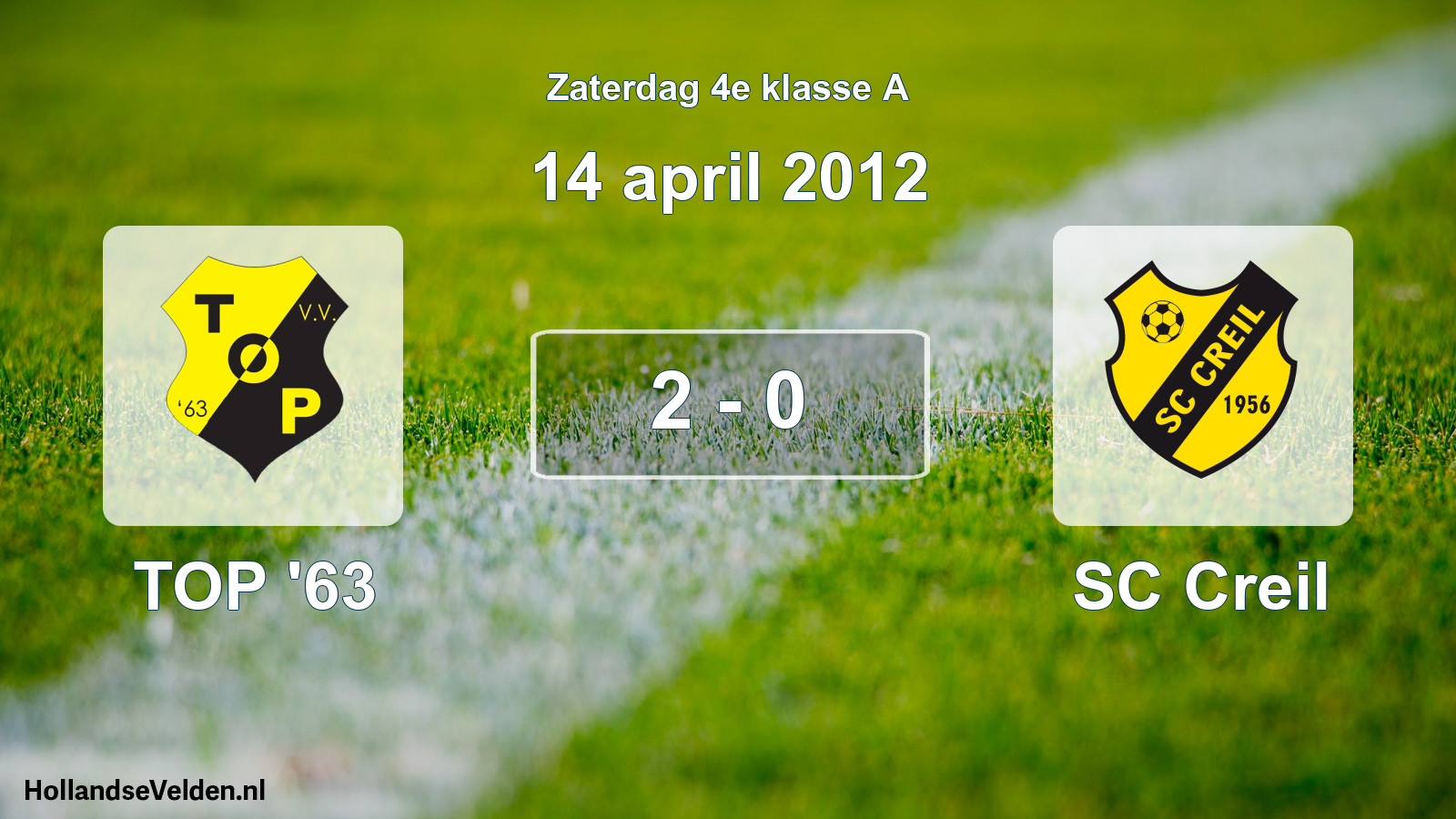 Total number of matches played: TOP '63 - SC Creil 2 - 0 (14 April 2012)