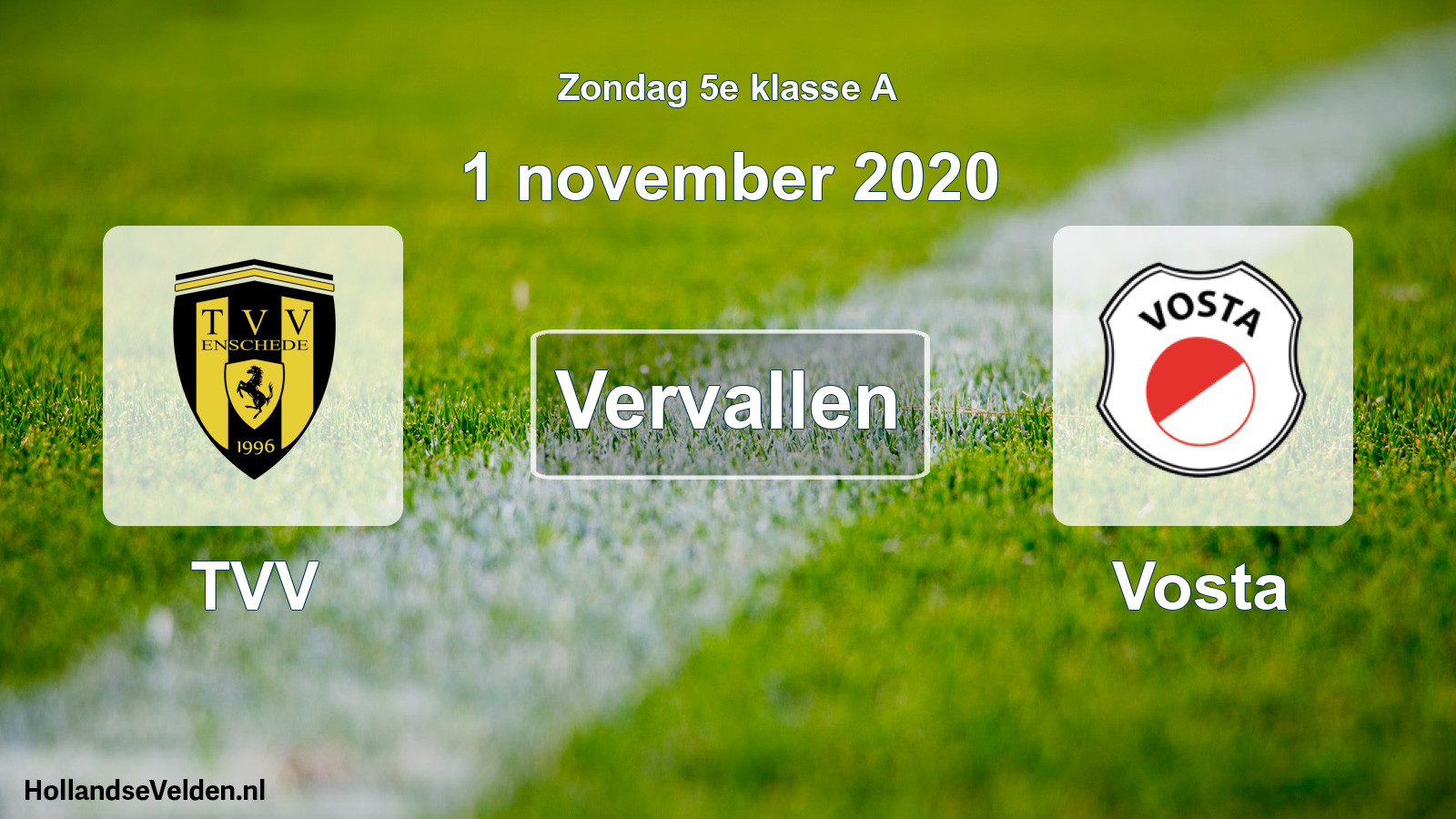 Scheduled Match: TVV - Vosta (1 November 2020)