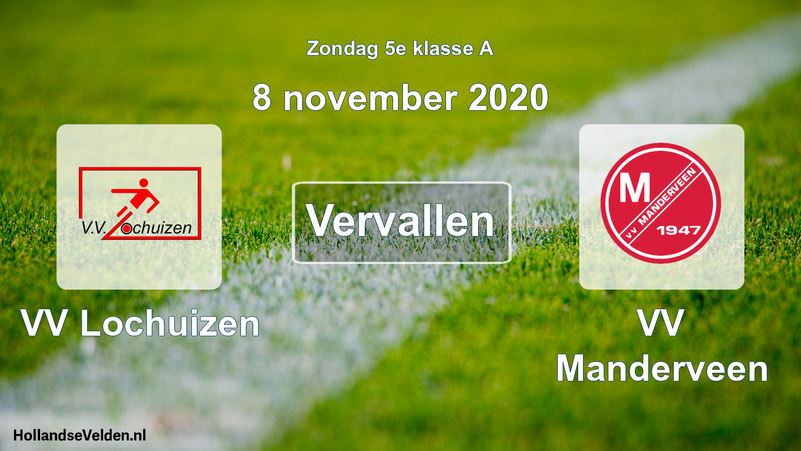 Scheduled Match: VV Lochuizen - VV Manderveen (8 November 2020)