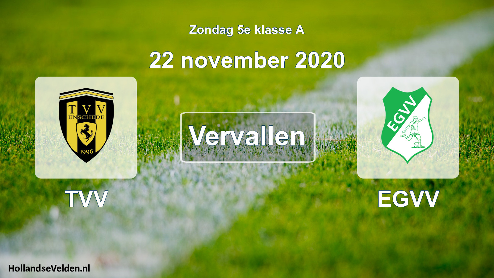 Scheduled Match: TVV - EGVV (22 November 2020)
