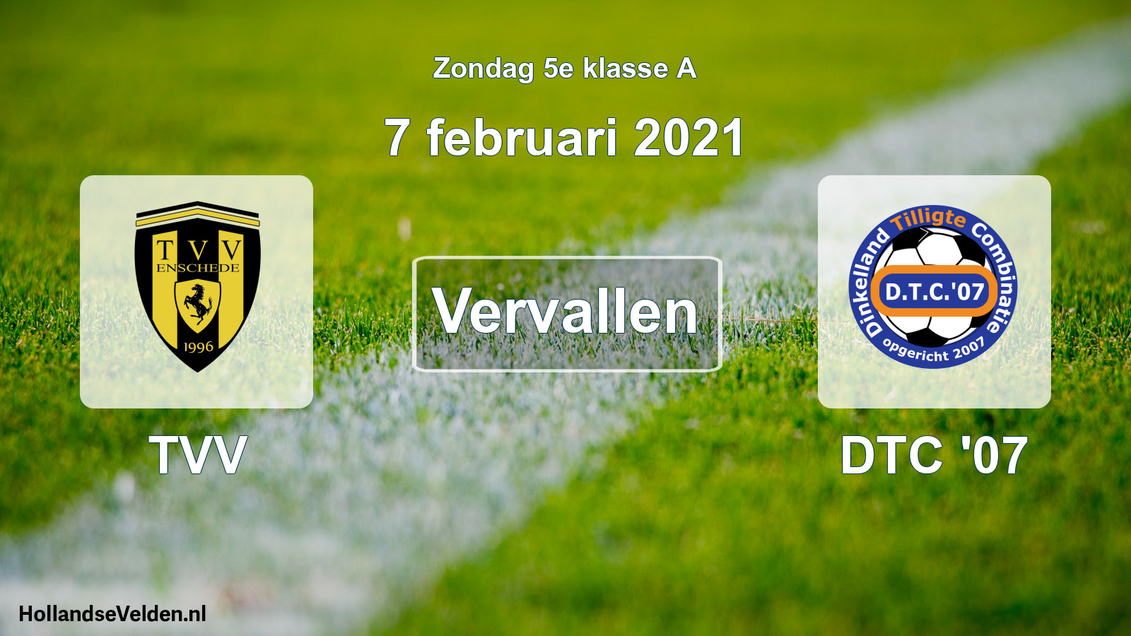 Scheduled Match: TVV - DTC '07 (7 February 2021)