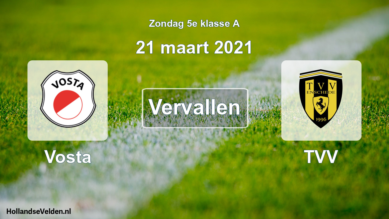 Scheduled Match: Vosta - TVV (21 March 2021)