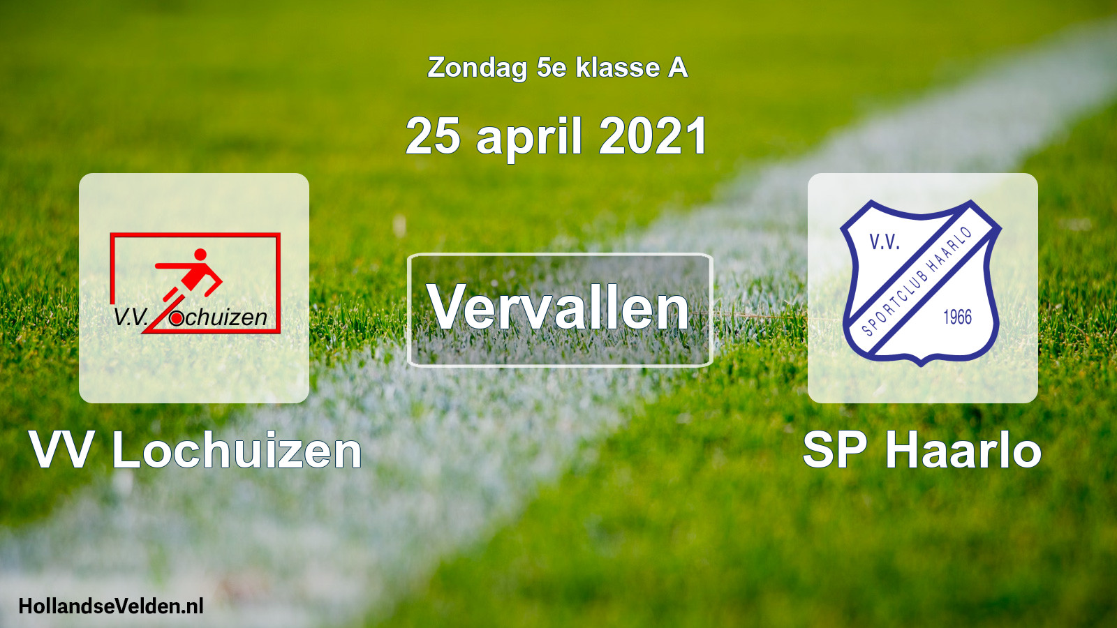Scheduled Match: VV Lochuizen - SP Haarlo (25 April 2021)