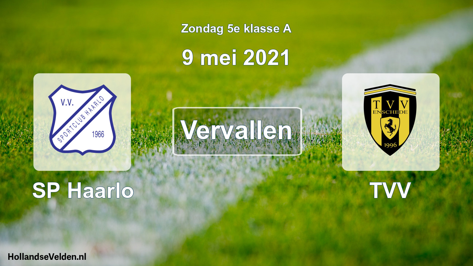 Scheduled Match: SP Haarlo - TVV (9 May 2021)