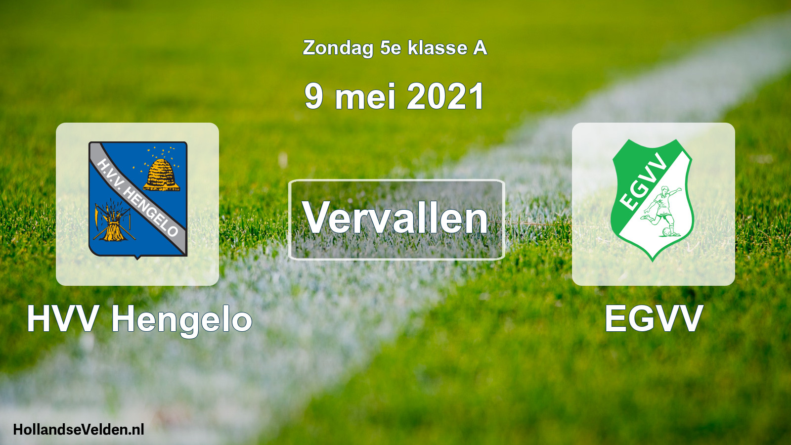 Scheduled Match: HVV Hengelo - EGVV (9 May 2021)