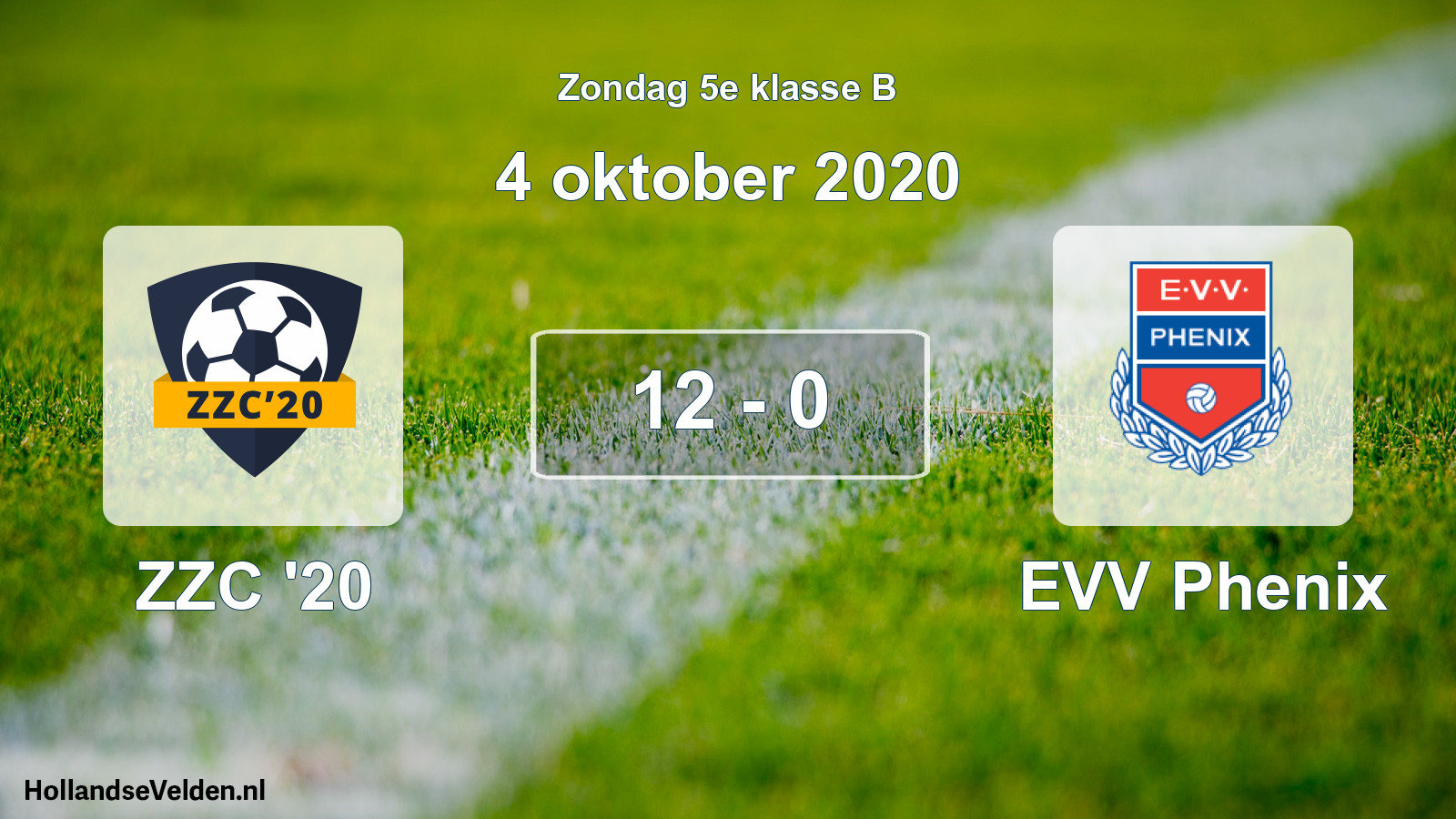 Total number of matches played: ZZC '20 - EVV Phenix 12 - 0 (4 October 2020)