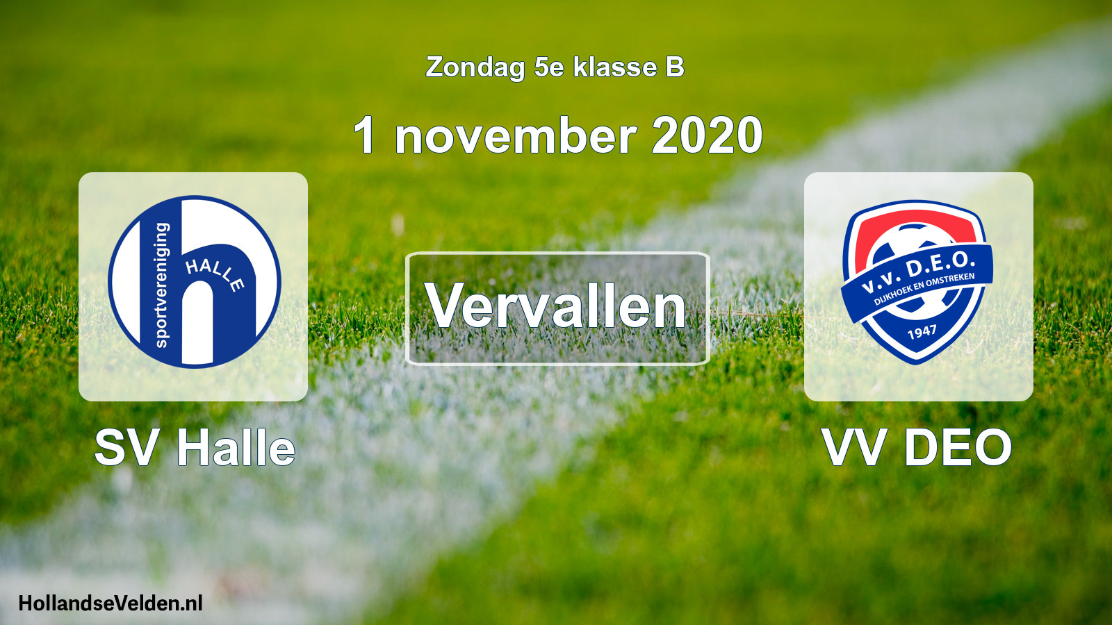 Scheduled Match: SV Halle - VV DEO (1 November 2020)