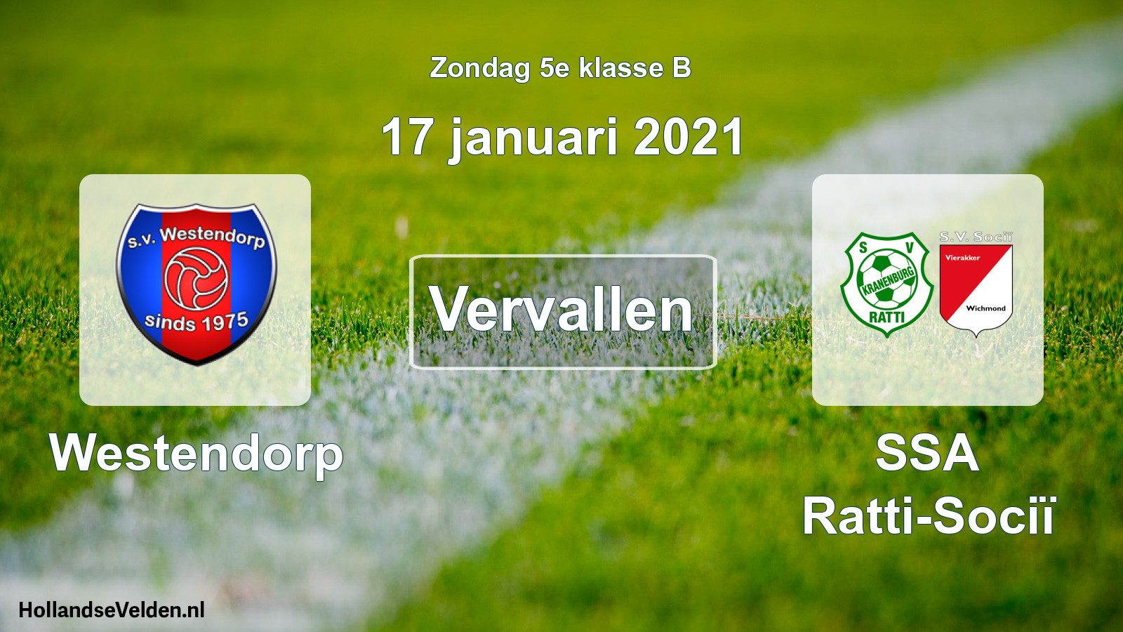 Scheduled Match: Westendorp - SSA Ratti-Sociï (17 January 2021)