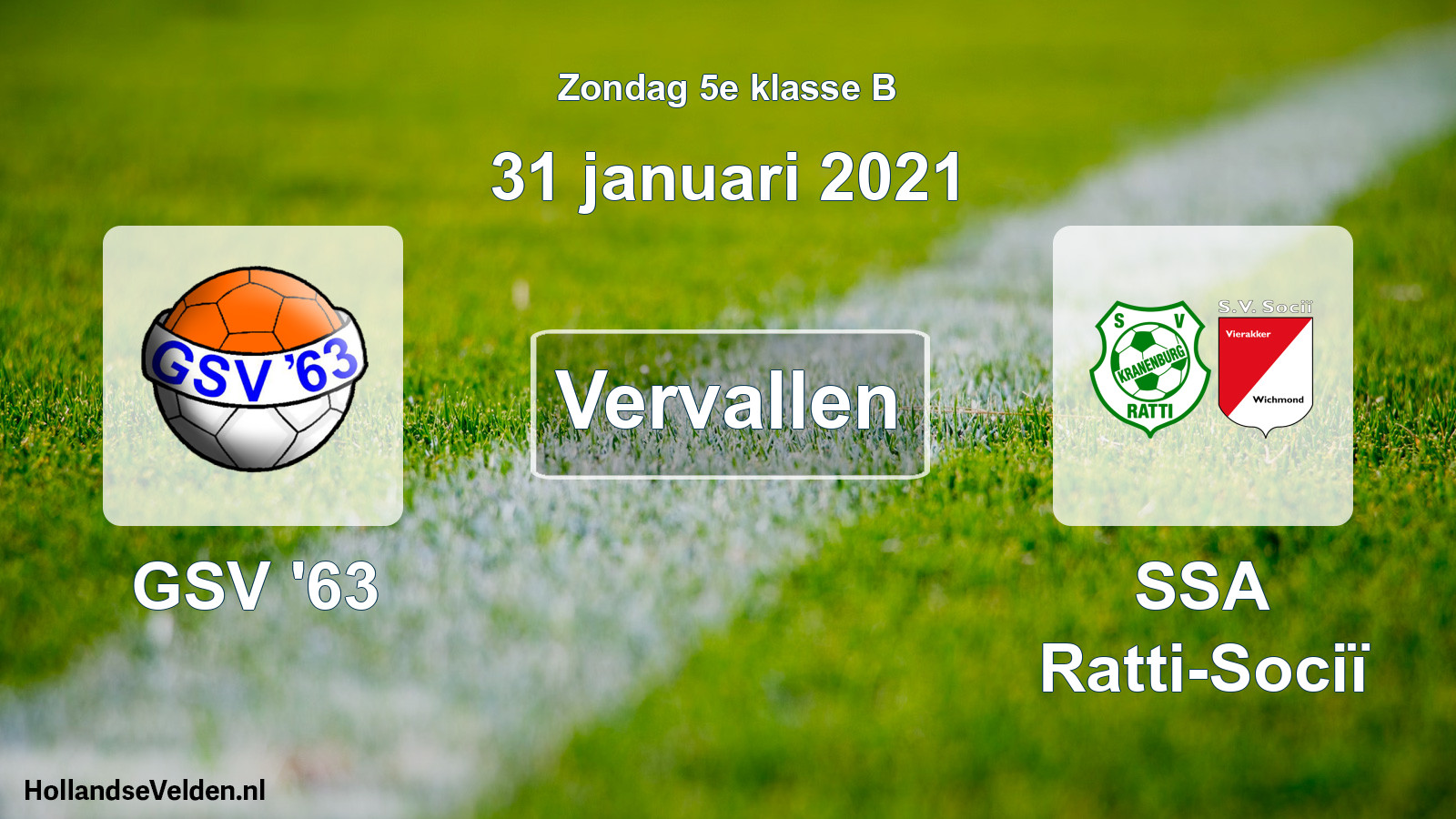 Scheduled Match: GSV '63 - SSA Ratti-Sociï (31 January 2021)