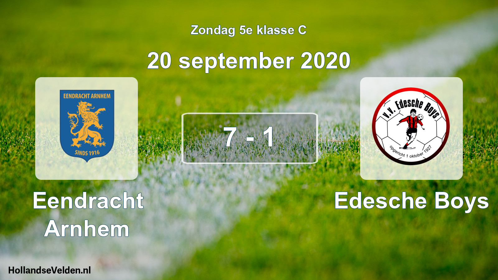 Total number of matches played: Eendracht Arnhem - Edesche Boys 7 - 1 (20 September 2020)