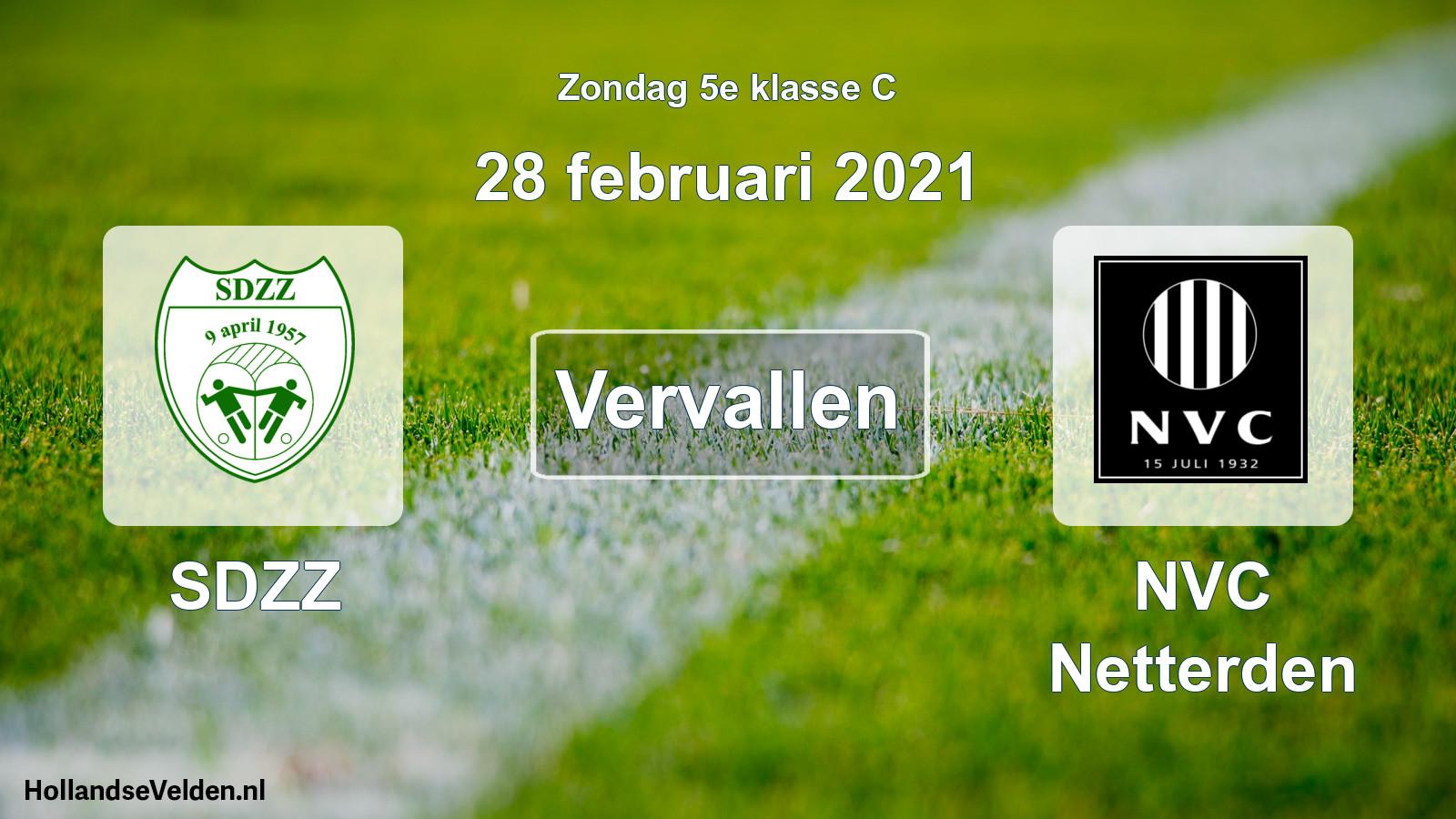 Scheduled Match: SDZZ - NVC Netterden (28 February 2021)