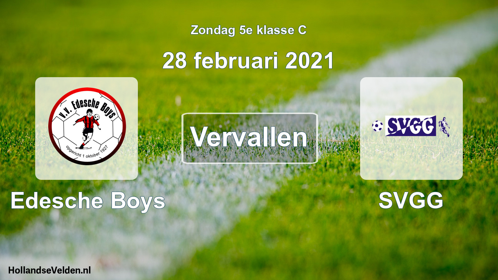 Scheduled Match: Edesche Boys - SVGG (28 February 2021)