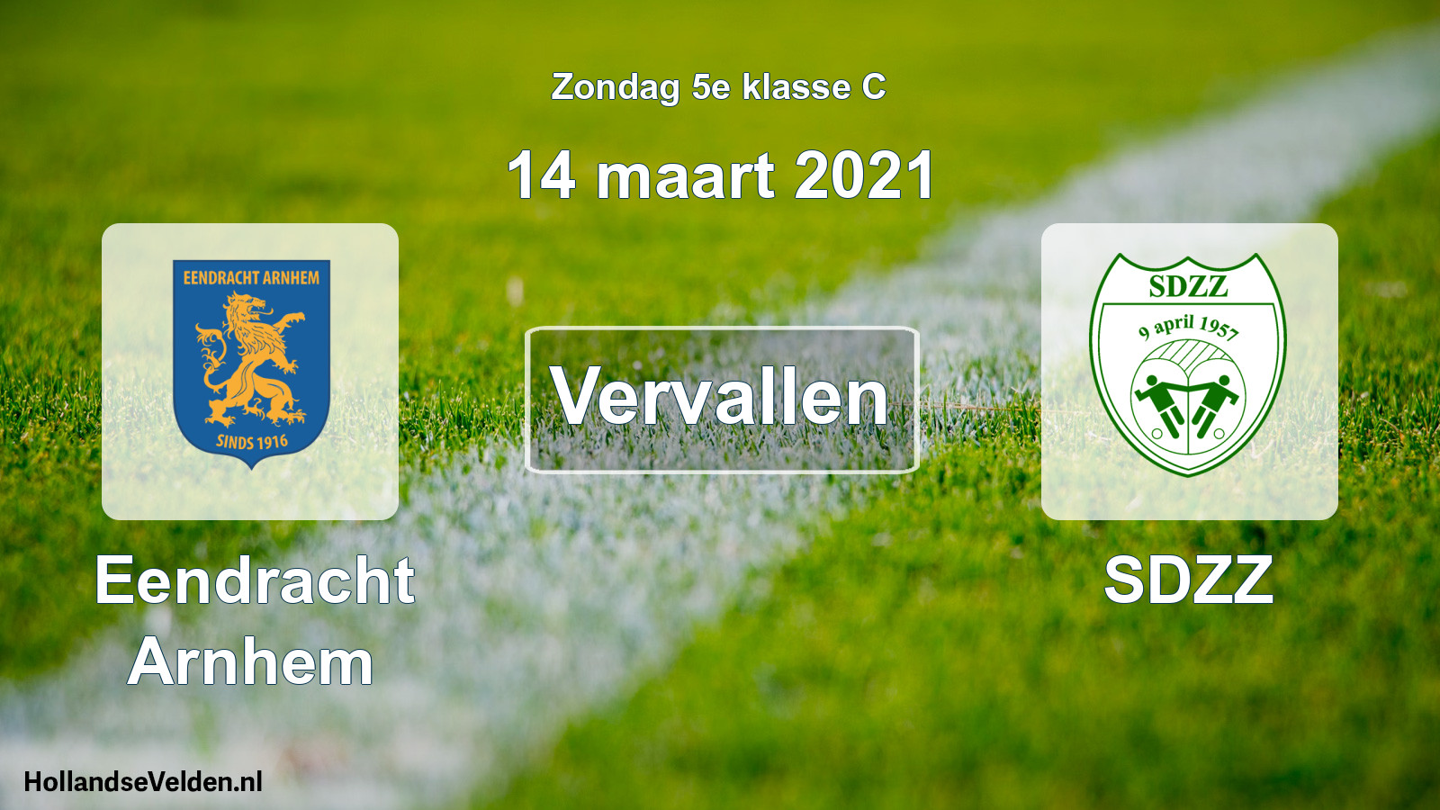 Scheduled Match: Eendracht Arnhem - SDZZ (14 March 2021)