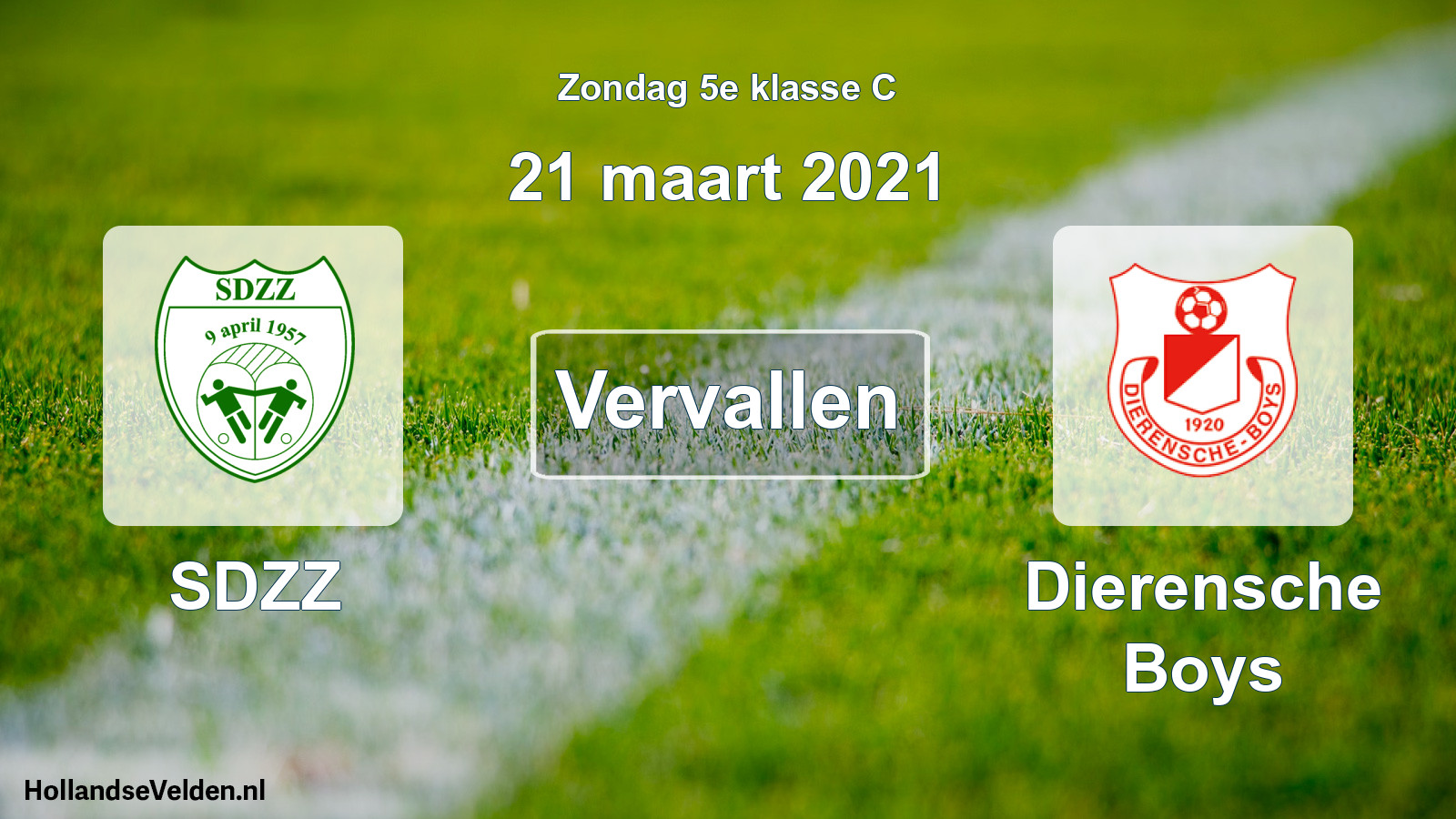 Scheduled Match: SDZZ - Dierensche Boys (21 March 2021)