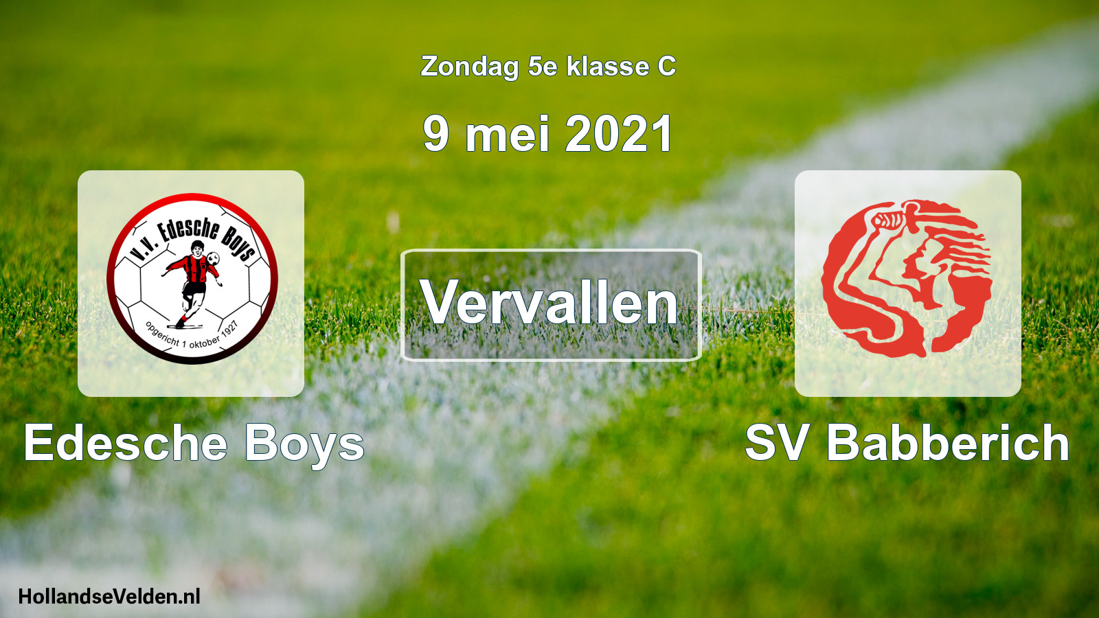 Scheduled Match: Edesche Boys - SV Babberich (9 May 2021)