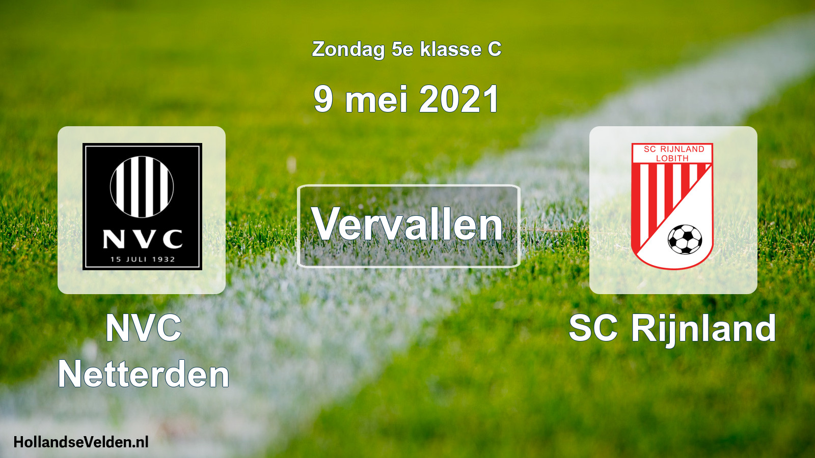 Scheduled Match: NVC Netterden - SC Rijnland (9 May 2021)