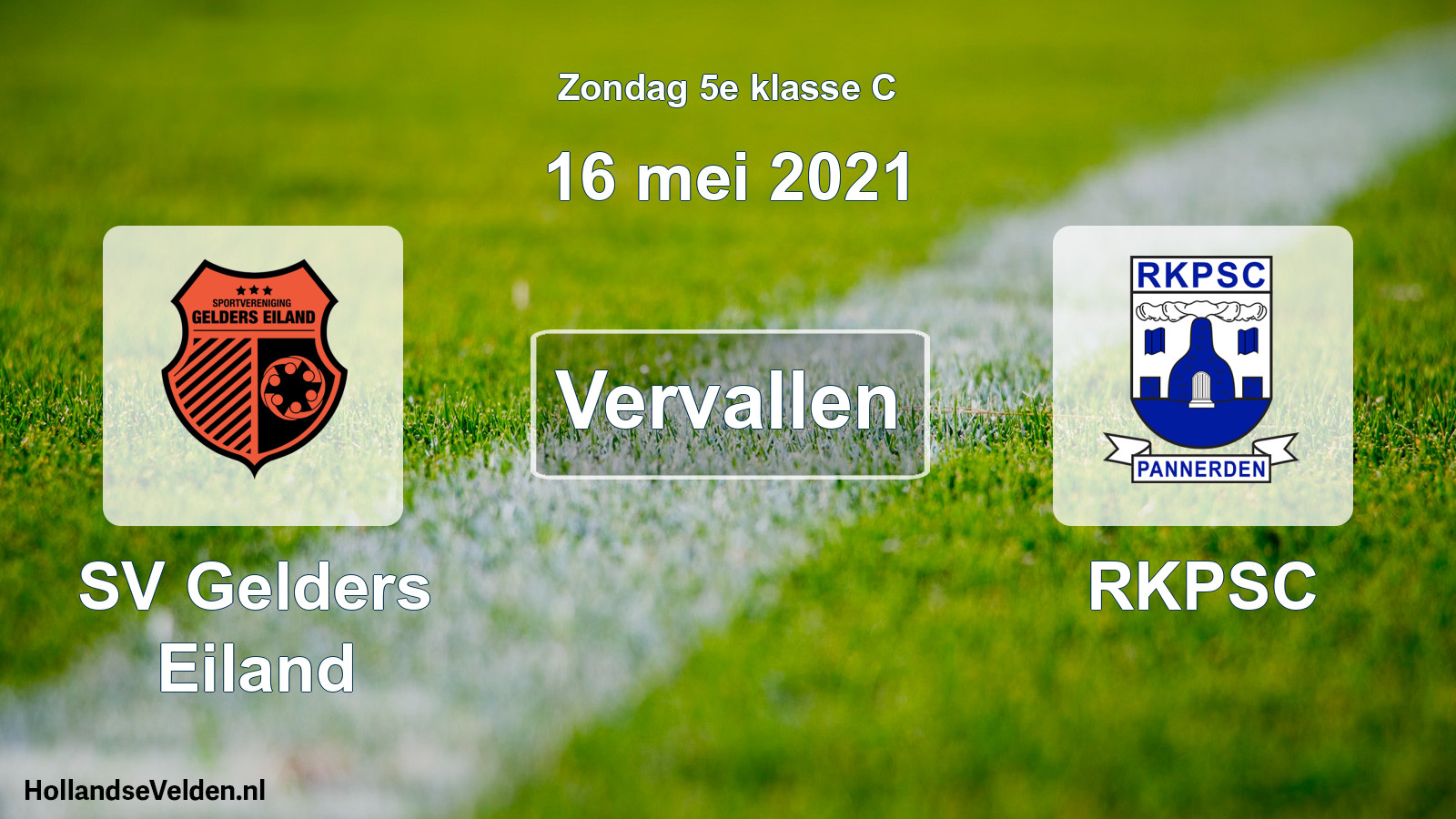 Scheduled Match: SV Gelders Eiland - RKPSC (16 May 2021)