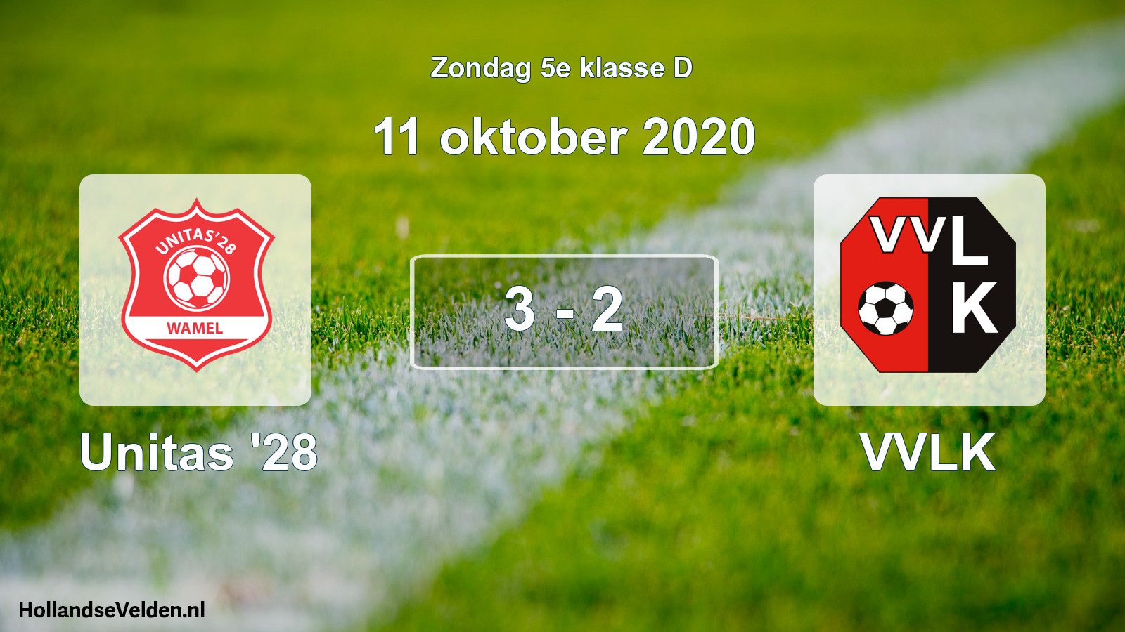 Total number of matches played: Unitas '28 - VVLK 3 - 2 (11 October 2020)