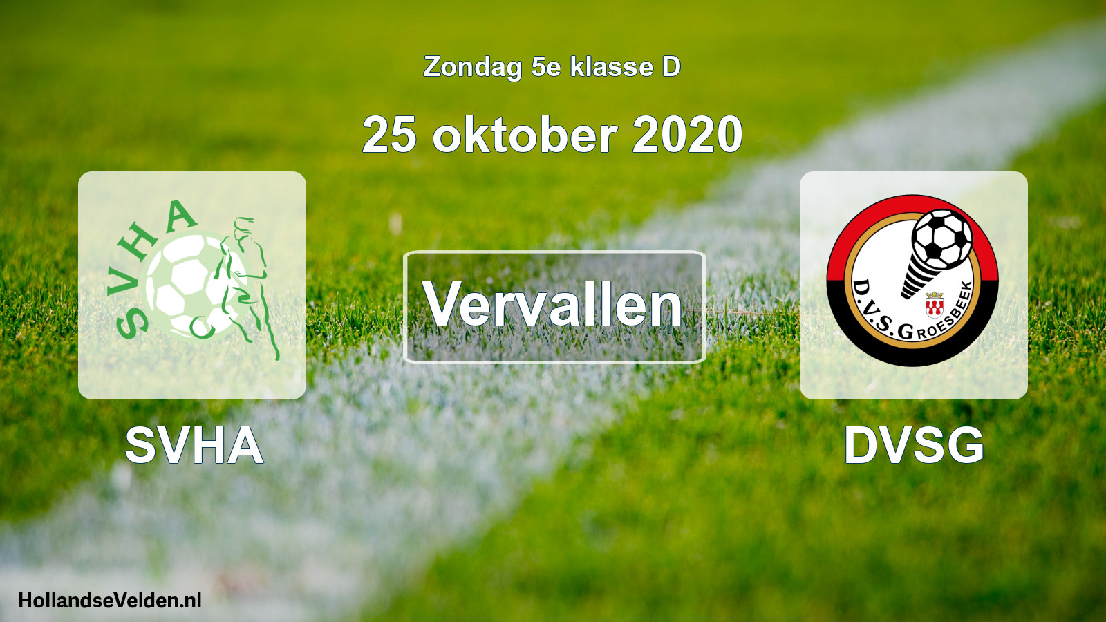 Scheduled Match: SVHA - DVSG (25 October 2020)