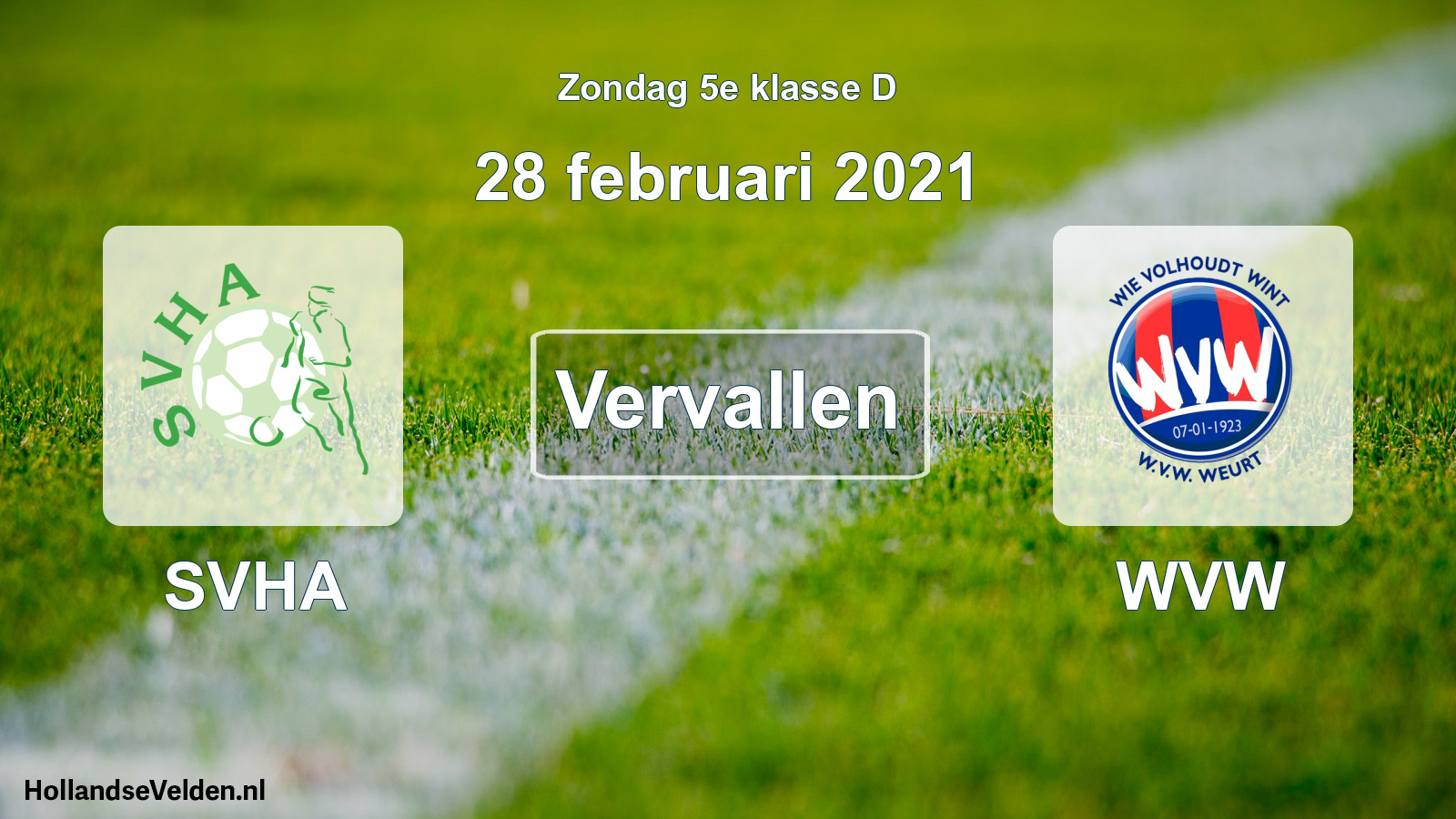 Scheduled Match: SVHA - WVW (28 February 2021)