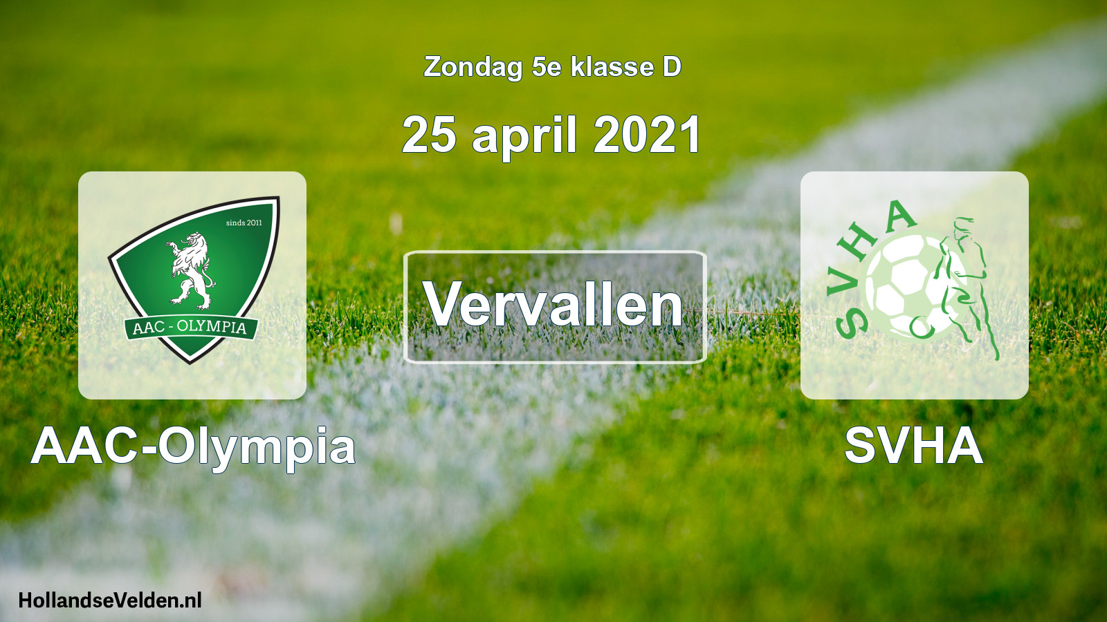 Scheduled Match: AAC-Olympia - SVHA (25 April 2021)