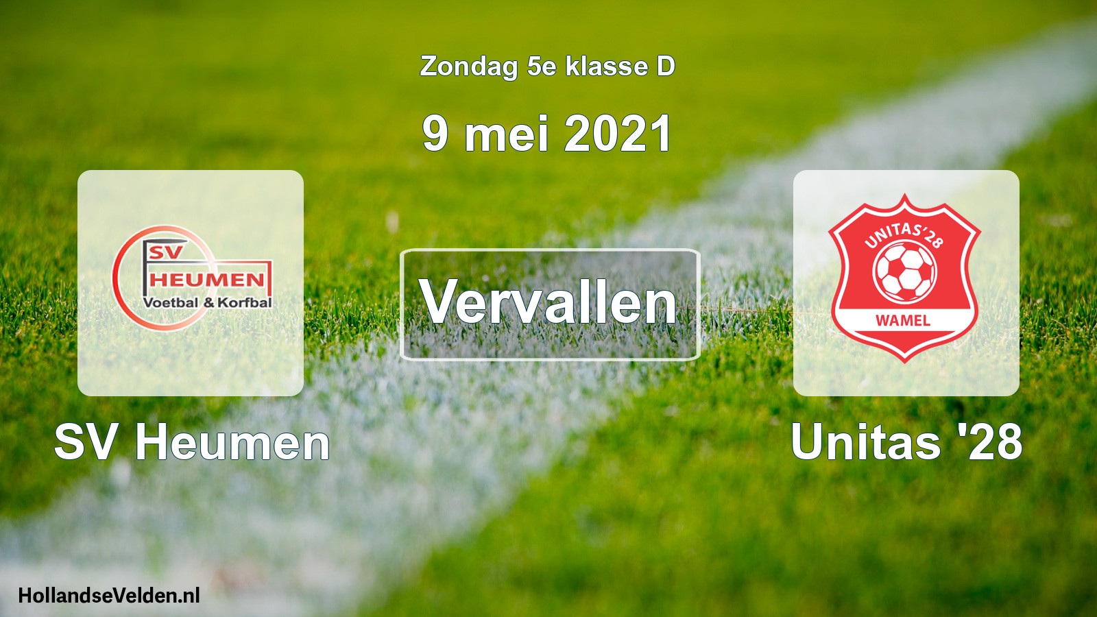 Scheduled Match: SV Heumen - Unitas '28 (9 May 2021)