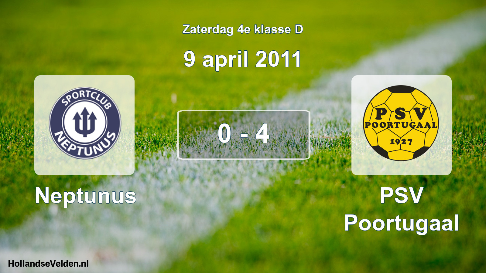 Total number of matches played: Neptunus - PSV Poortugaal 0 - 4 (9 April 2011)