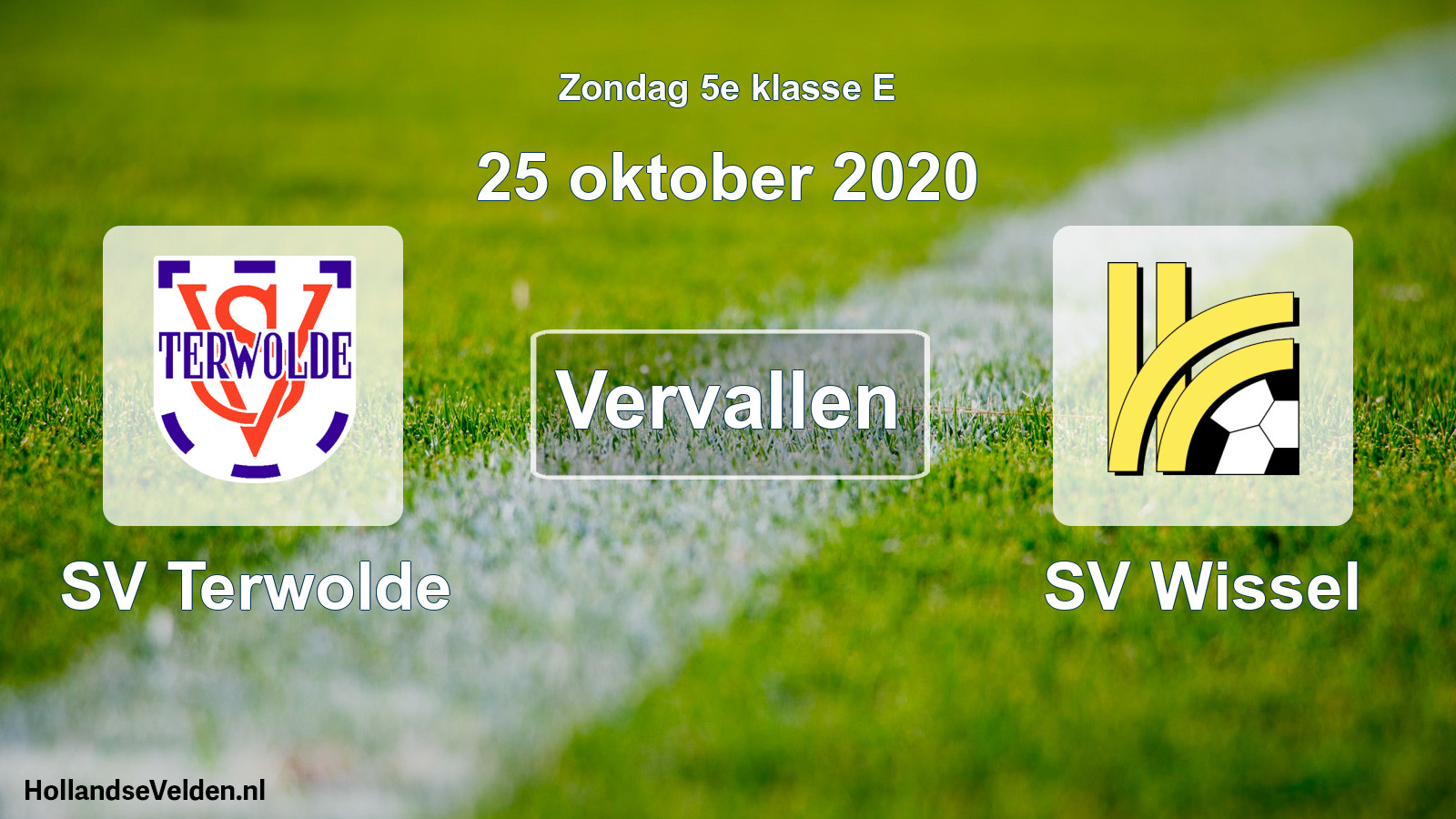 Scheduled Match: SV Terwolde - SV Wissel (25 October 2020)