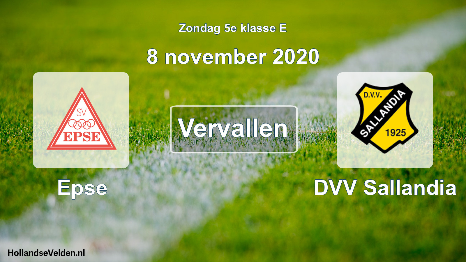 Scheduled Match: Epse - DVV Sallandia (8 November 2020)