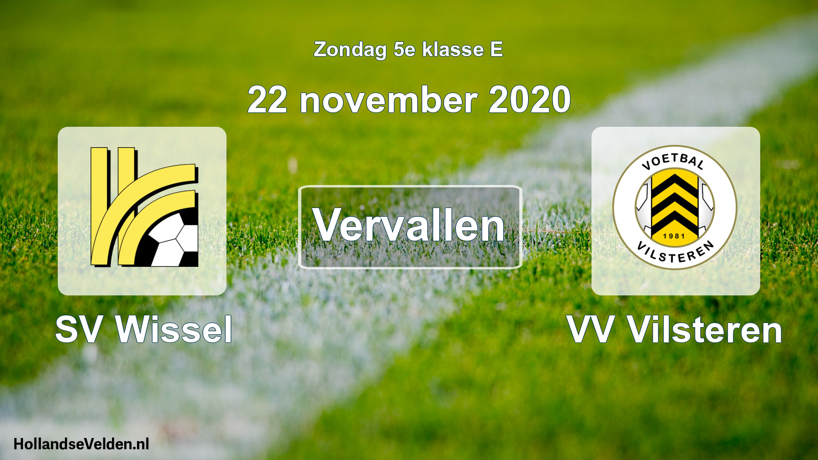 Scheduled Match: SV Wissel - VV Vilsteren (22 November 2020)